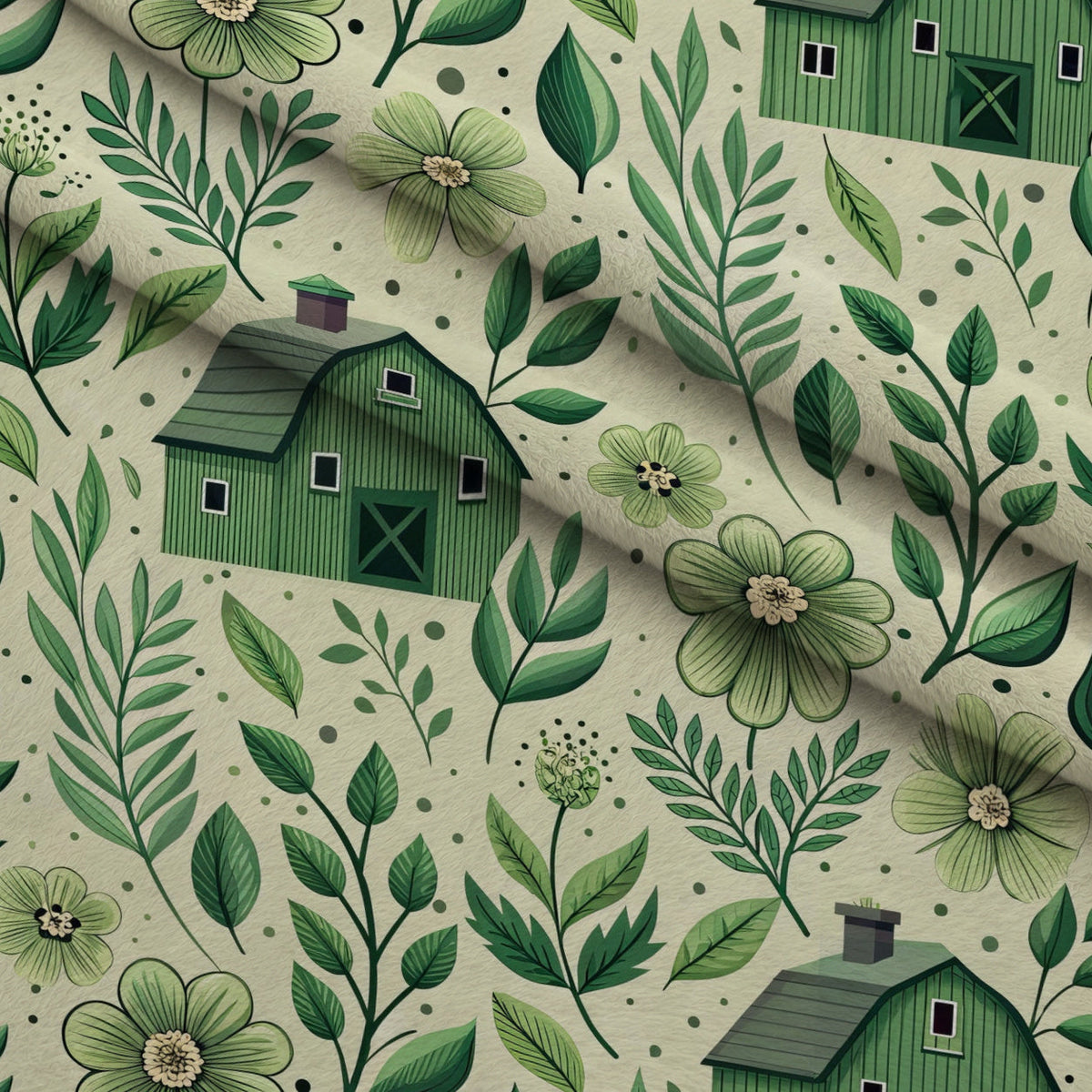 Sage Homestead Pattern 8 Minky Fabric
