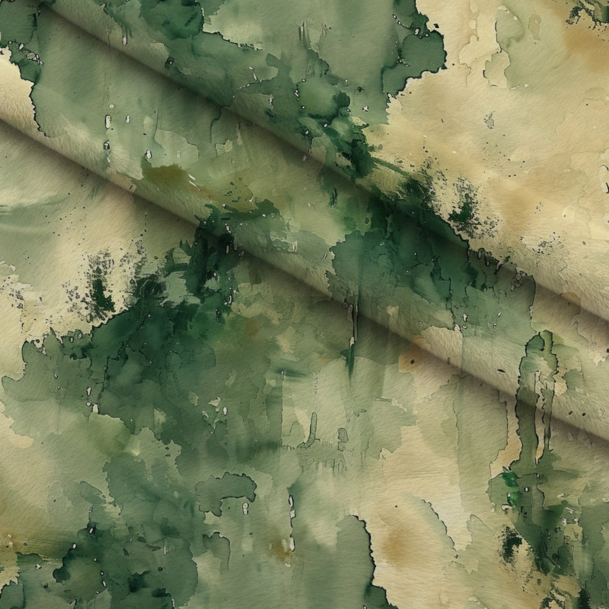Sage Ink Wash Pattern 1 Minky Fabric