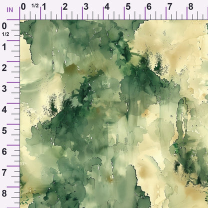 Sage Ink Wash Pattern 1 Minky Fabric