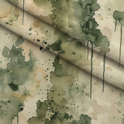 Sage Ink Wash Pattern 10 Minky Fabric