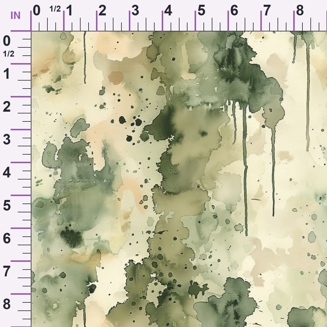 Sage Ink Wash Pattern 10 Minky Fabric
