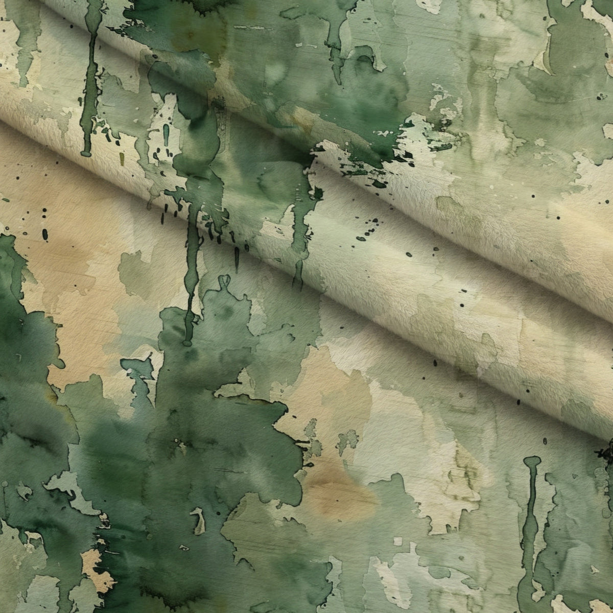 Sage Ink Wash Pattern 18 Minky Fabric