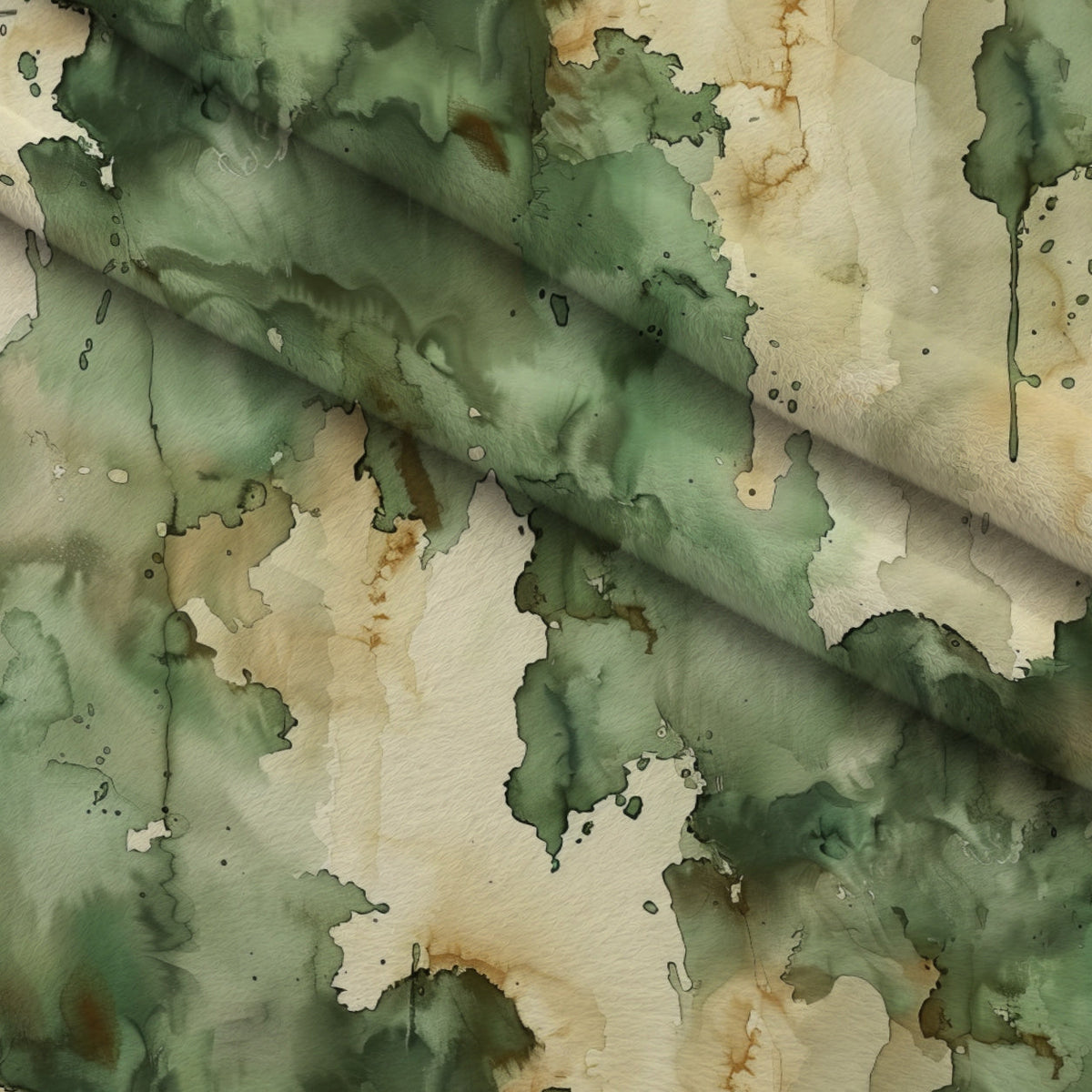 Sage Ink Wash Pattern 9 Minky Fabric