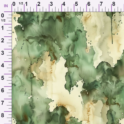 Sage Ink Wash Pattern 9 Minky Fabric