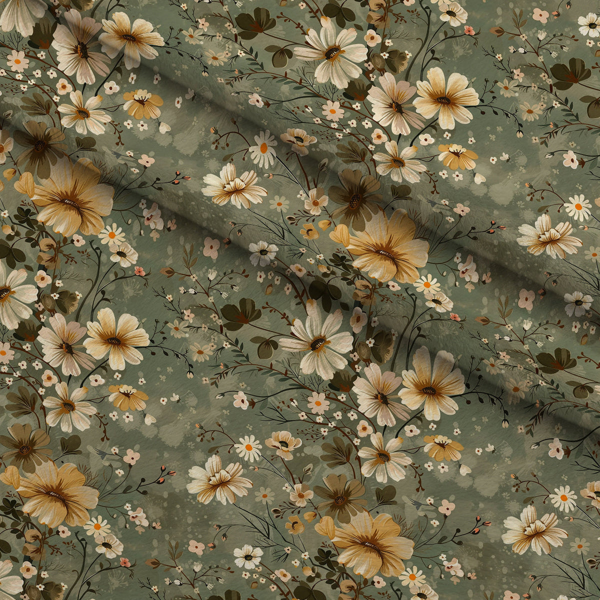 Sage Meadow Blooms Pattern 10 Minky Fabric