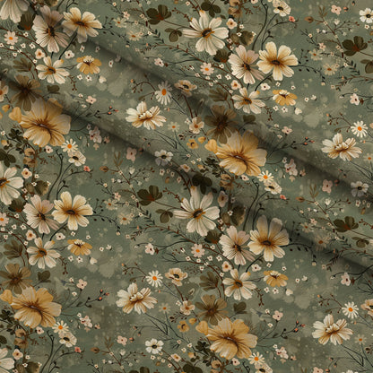 Sage Meadow Blooms Pattern 10 Minky Fabric