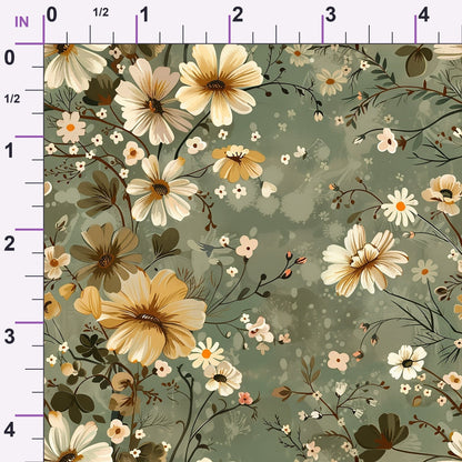 Sage Meadow Blooms Pattern 10 Minky Fabric
