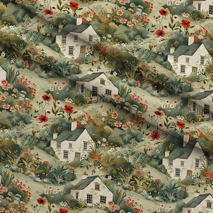 Sage Meadow Blooms Pattern 2 Minky Fabric