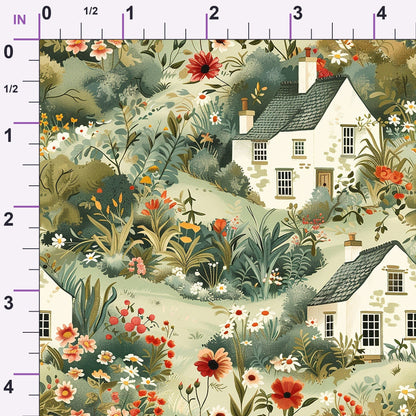 Sage Meadow Blooms Pattern 2 Minky Fabric