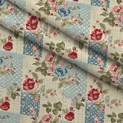 Sage Meadow Blooms Pattern 4 Minky Fabric