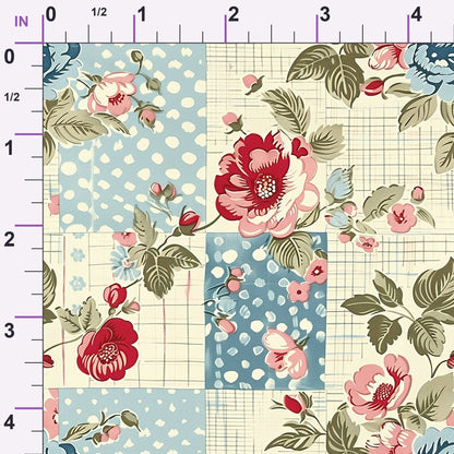 Sage Meadow Blooms Pattern 4 Minky Fabric