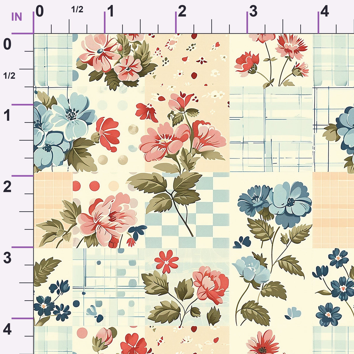 Sage Meadow Blooms Pattern 6 Minky Fabric