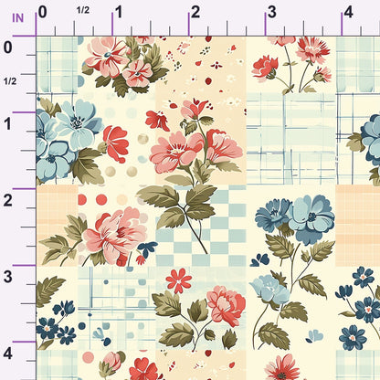 Sage Meadow Blooms Pattern 6 Minky Fabric