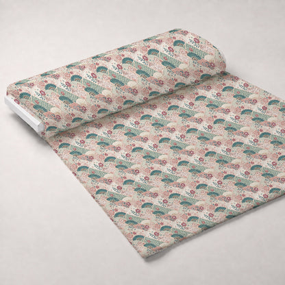 Sakura Fan Patchwork Pattern 8 Minky Fabric