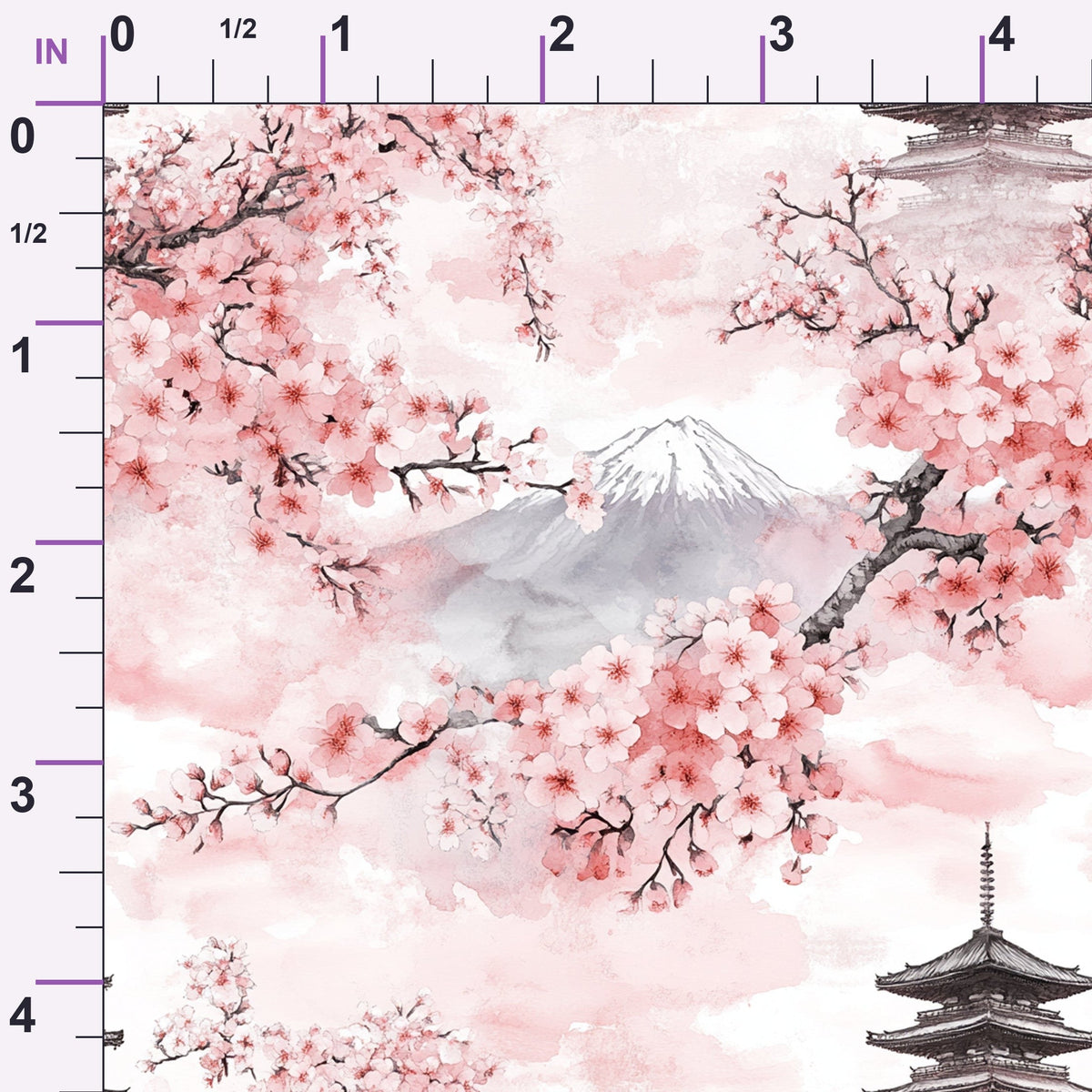 Sakura Summit Pattern 1 Minky Fabric