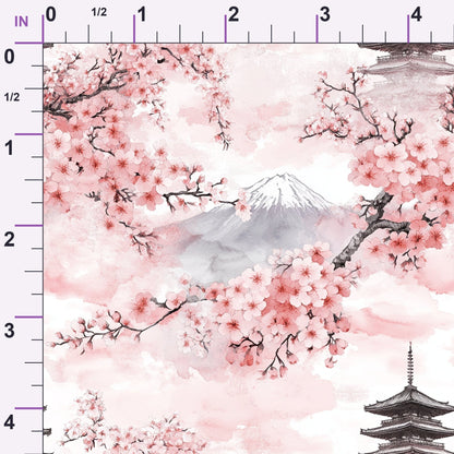 Sakura Summit Pattern 1 Minky Fabric