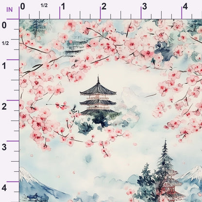 Sakura Summit Pattern 12 Minky Fabric