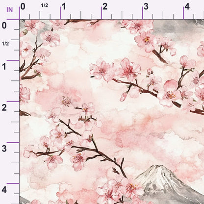 Sakura Summit Pattern 2 Minky Fabric