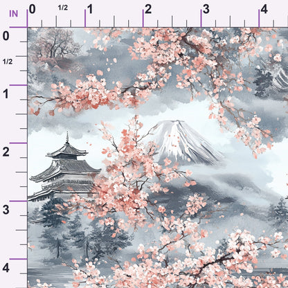 Sakura Summit Pattern 3 Minky Fabric