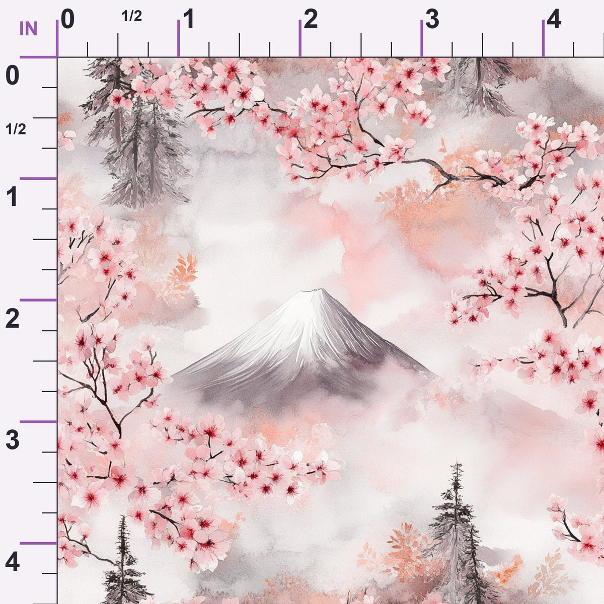Sakura Summit Pattern 8 Minky Fabric