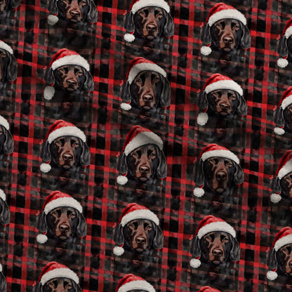 Santa Paws Plaid Pattern 1 Minky Fabric