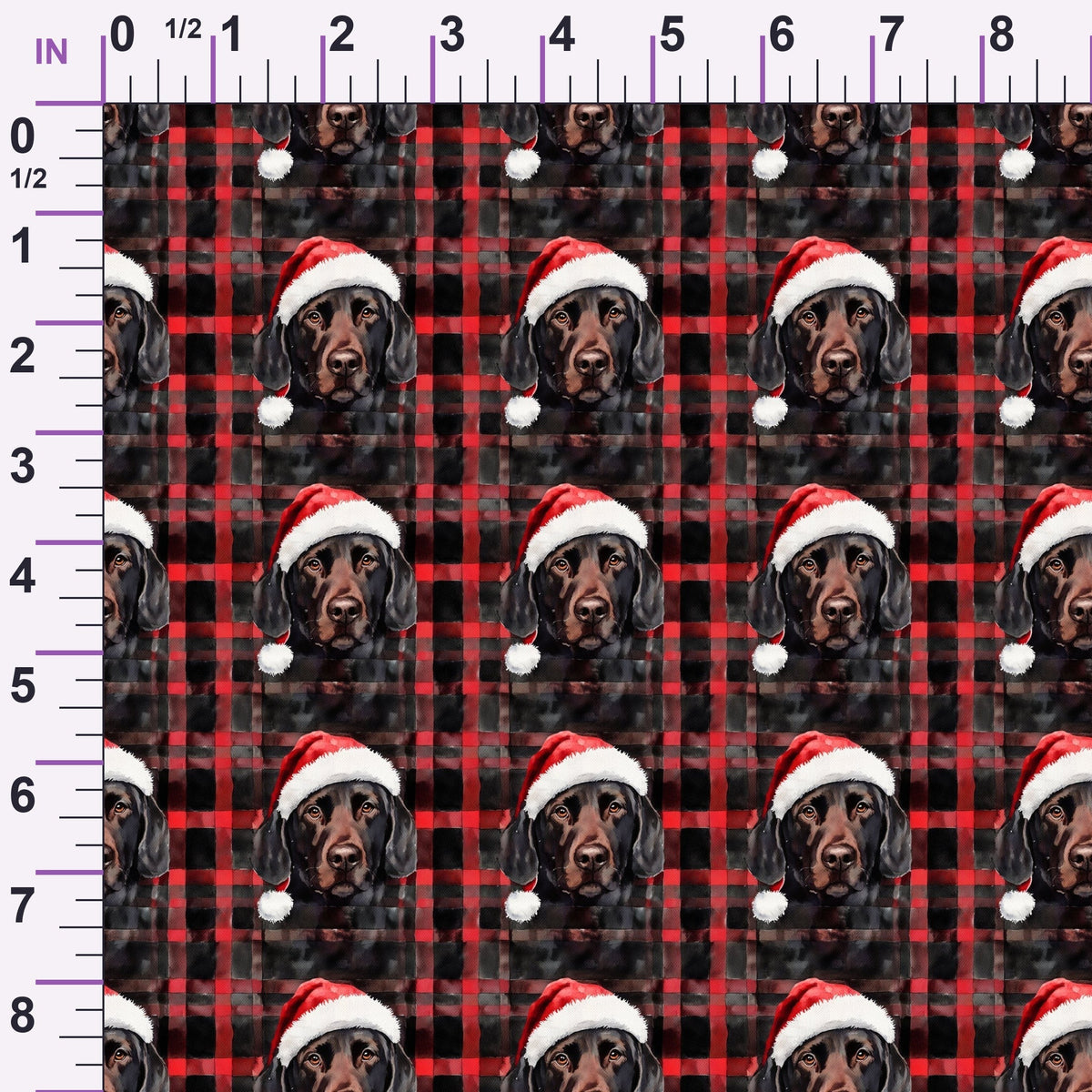 Santa Paws Plaid Pattern 1 Minky Fabric