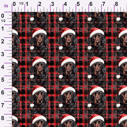 Santa Paws Plaid Pattern 1 Minky Fabric