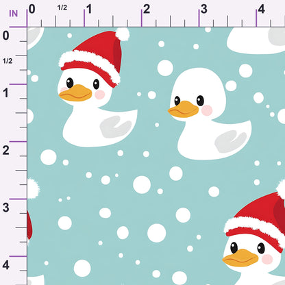 Santa Quackers Pattern 1 Minky Fabric