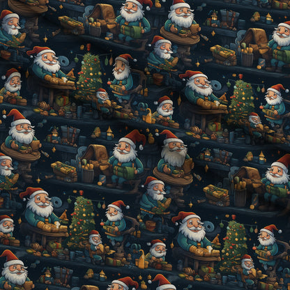 Santa's Workshop Pattern 11 Minky Fabric