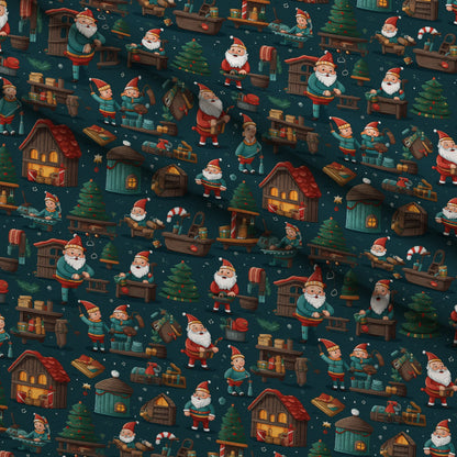 Santa's Workshop Pattern 23 Minky Fabric