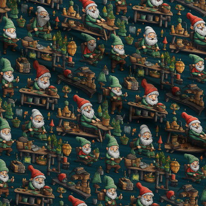 Santa's Workshop Pattern 28 Minky Fabric