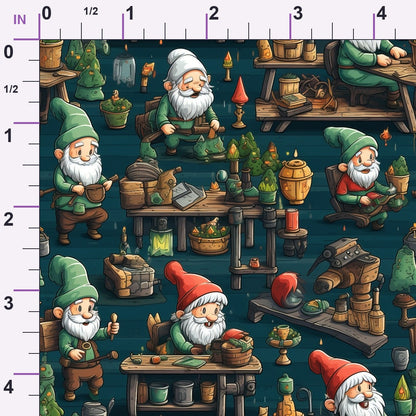 Santa's Workshop Pattern 28 Minky Fabric
