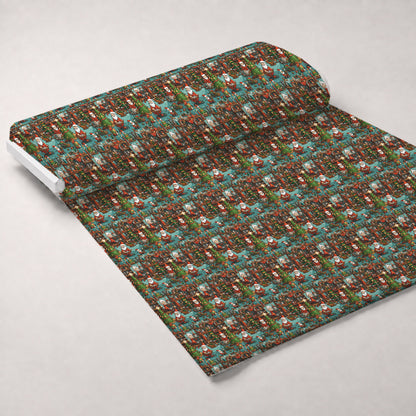 Santa's Workshop Pattern 6 Minky Fabric