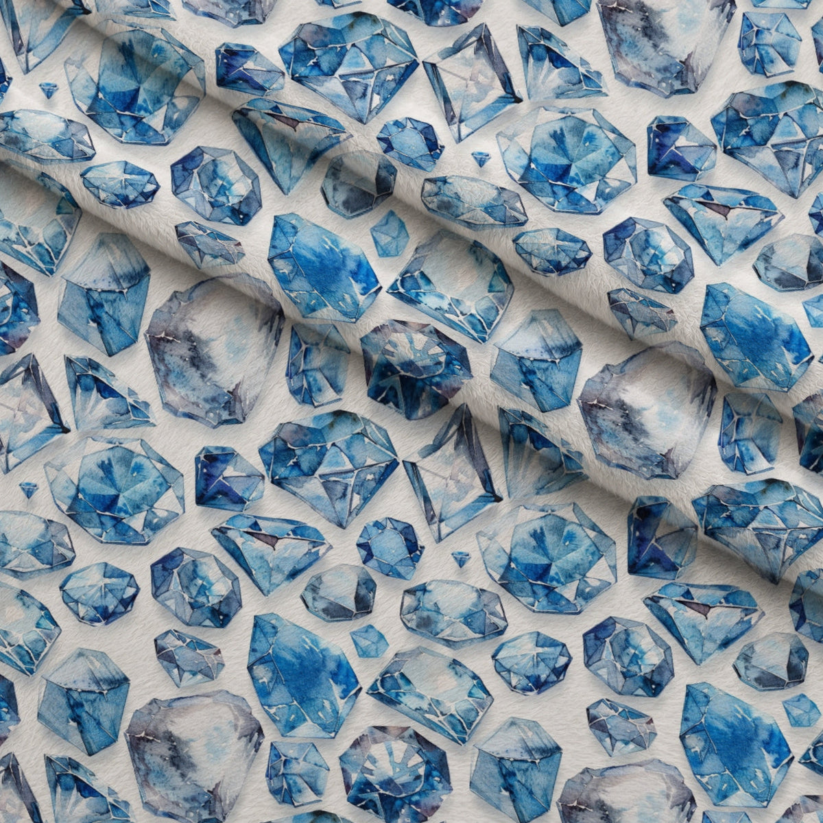 Sapphire Crystals Pattern 1 Minky Fabric