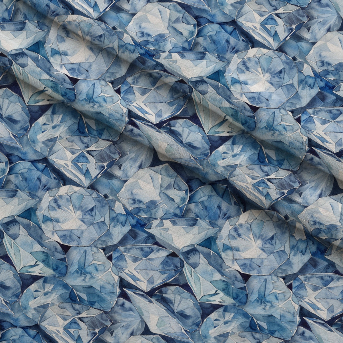 Sapphire Crystals Pattern 10 Minky Fabric
