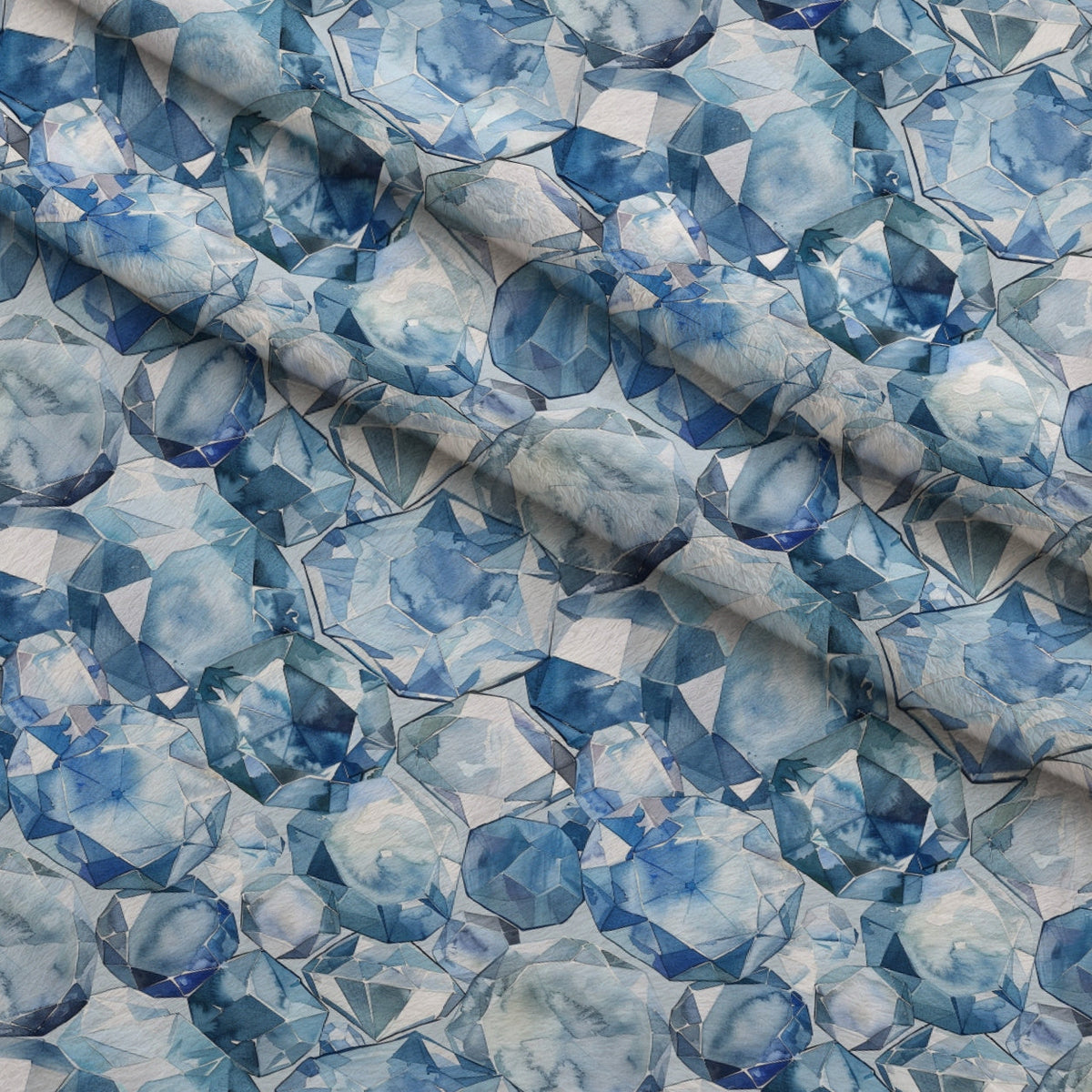 Sapphire Crystals Pattern 2 Minky Fabric