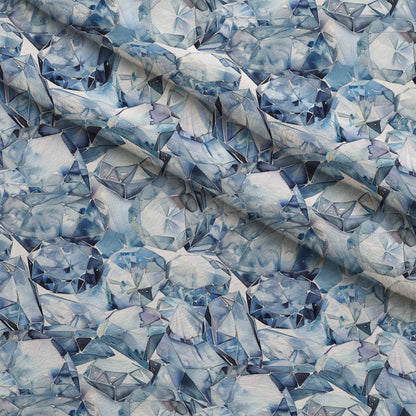 Sapphire Crystals Pattern 3 Minky Fabric