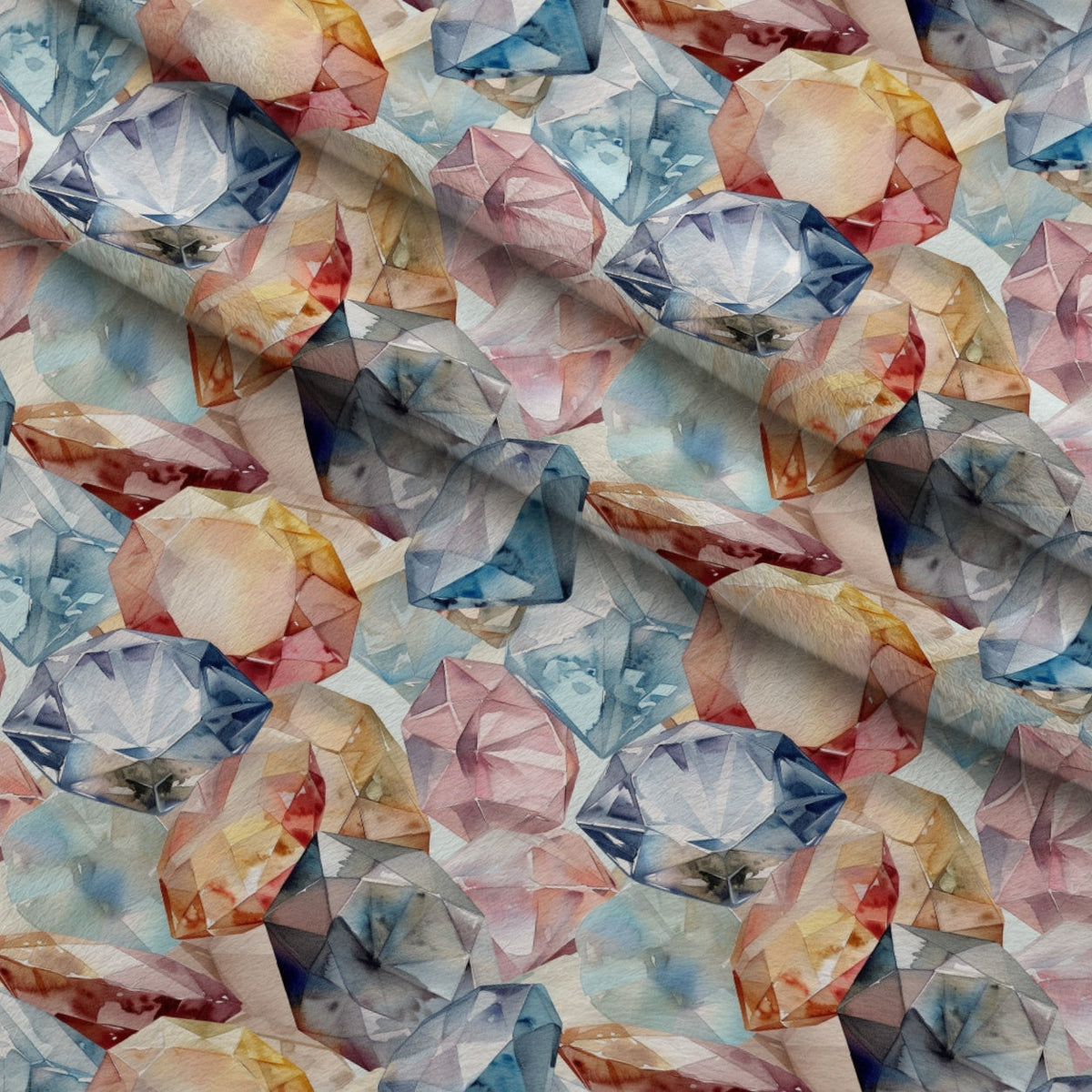 Sapphire Crystals Pattern 4 Minky Fabric