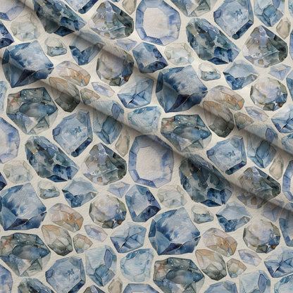 Sapphire Crystals Pattern 6 Minky Fabric