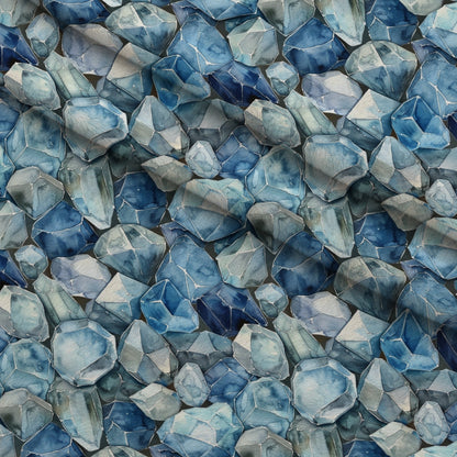 Sapphire Crystals Pattern 7 Minky Fabric