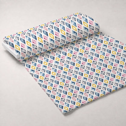 Sapphire Crystals Pattern 8 Minky Fabric