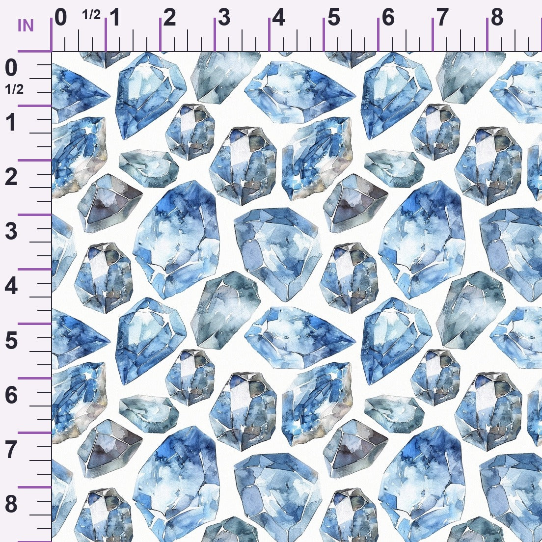 Sapphire Crystals Pattern 9 Minky Fabric