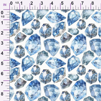 Sapphire Crystals Pattern 9 Minky Fabric