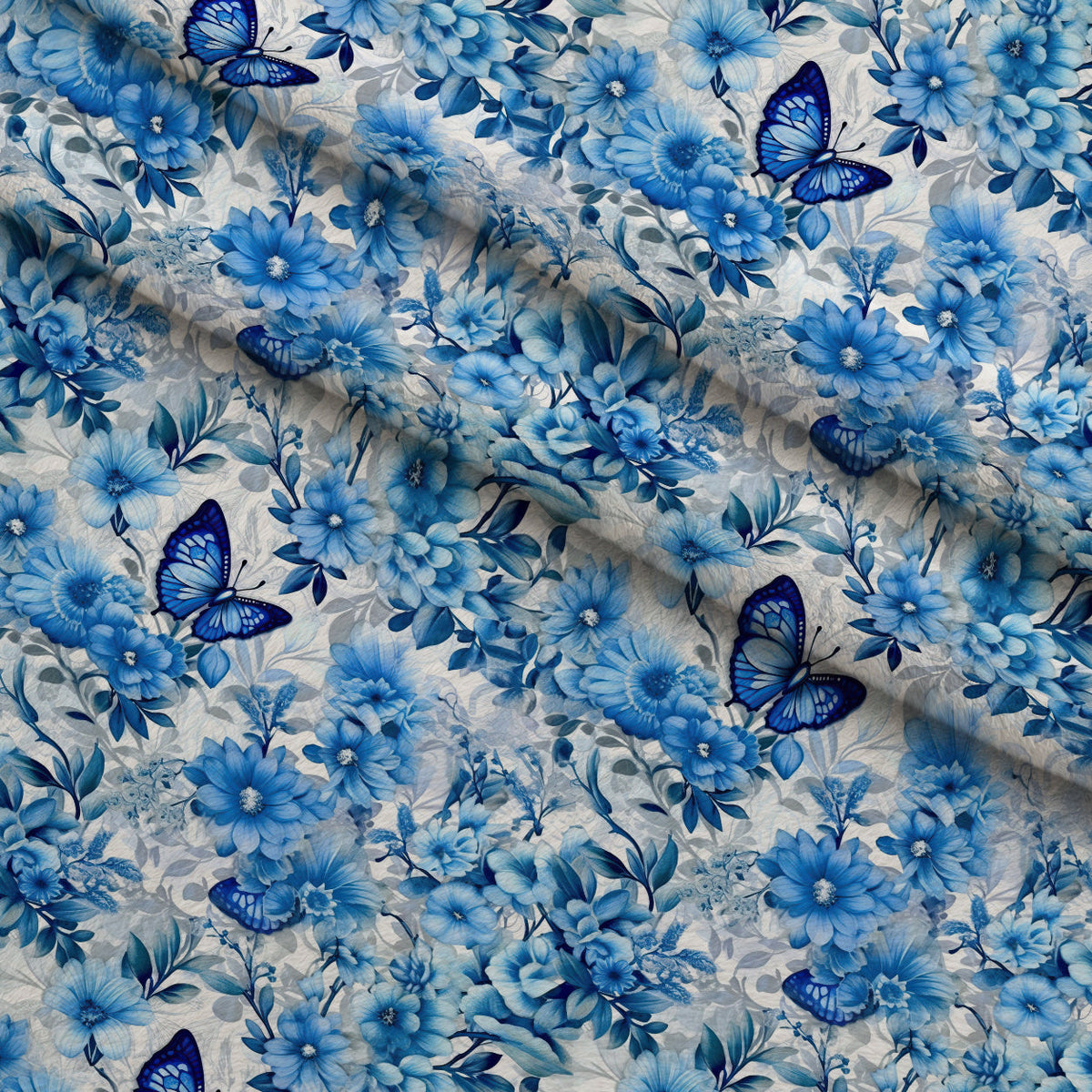 Sapphire Flutter Pattern 1 Minky Fabric