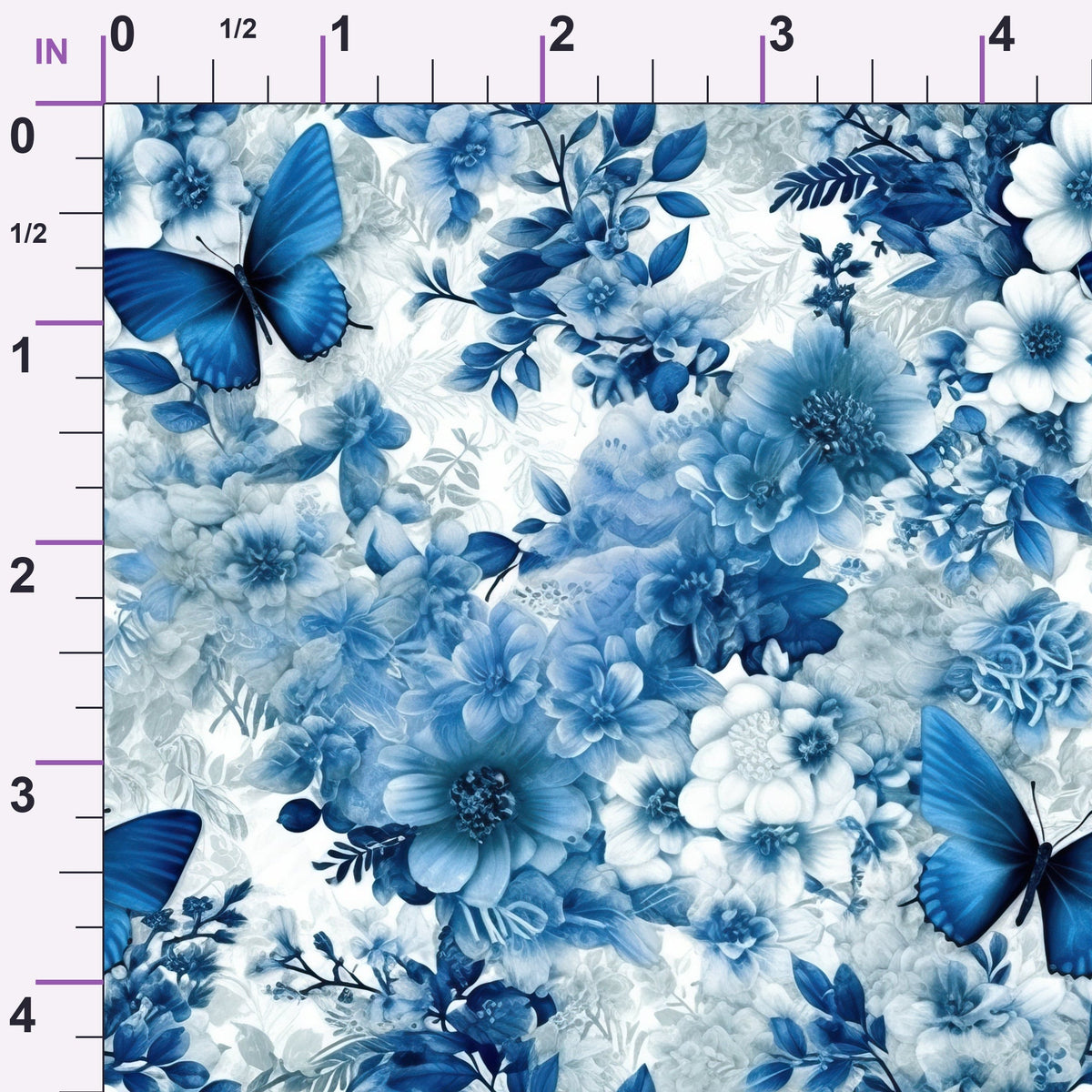 Sapphire Flutter Pattern 10 Minky Fabric
