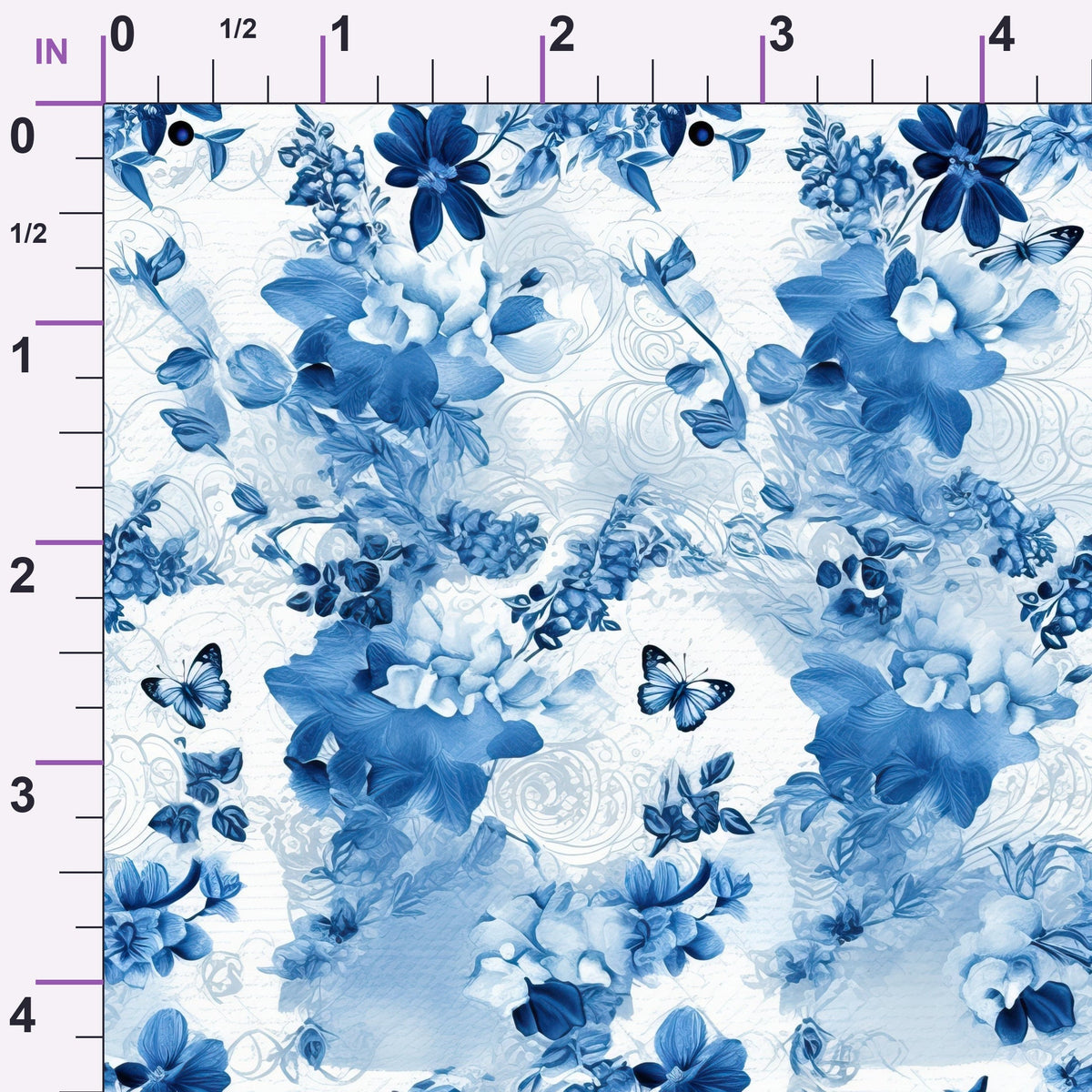 Sapphire Flutter Pattern 11 Minky Fabric