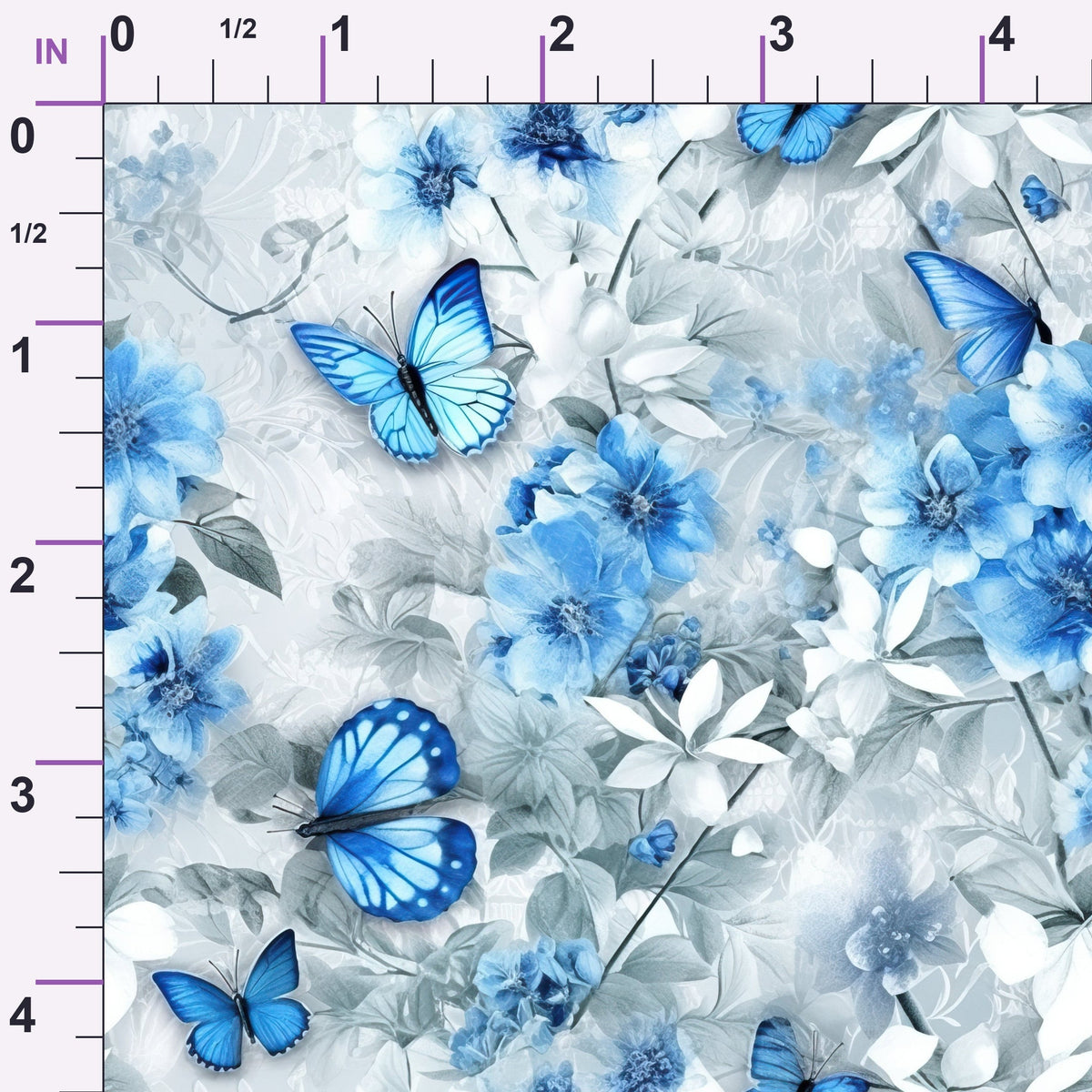 Sapphire Flutter Pattern 12 Minky Fabric