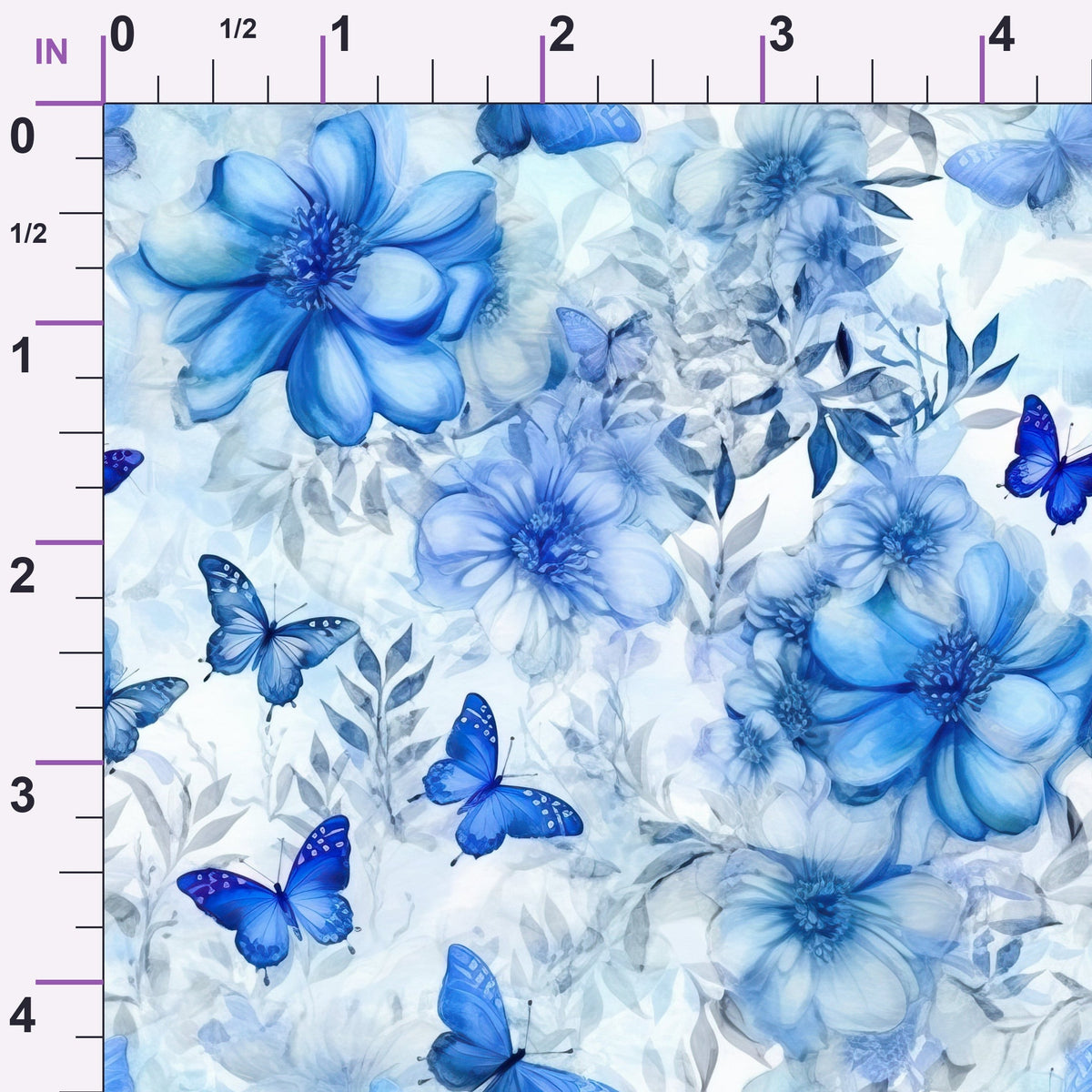 Sapphire Flutter Pattern 2 Minky Fabric