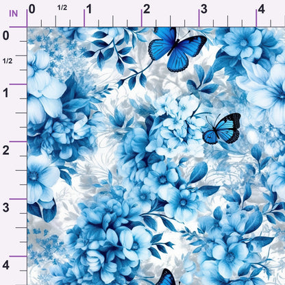 Sapphire Flutter Pattern 5 Minky Fabric