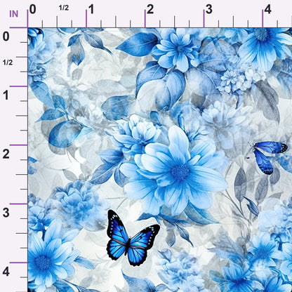 Sapphire Flutter Pattern 7 Minky Fabric